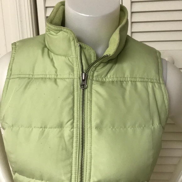 Ann Taylor LOFT lime green puffer vest - Picture 4 of 5